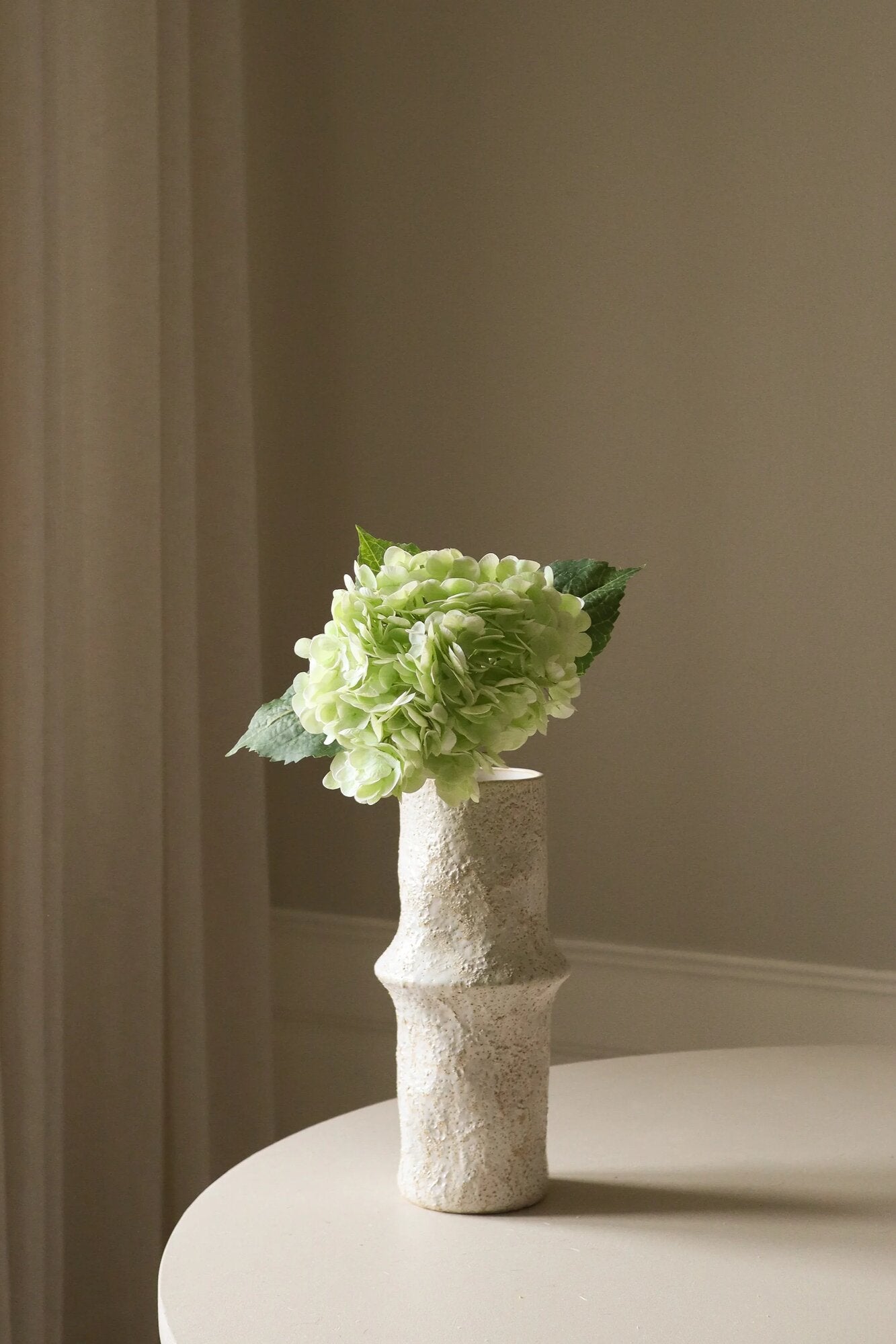 Kunstig Hortensia blomst - lys grøn